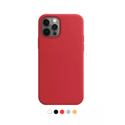 Housse-coque silicone rigide iPhone 15 Pro Max (Boite/blister) rouge