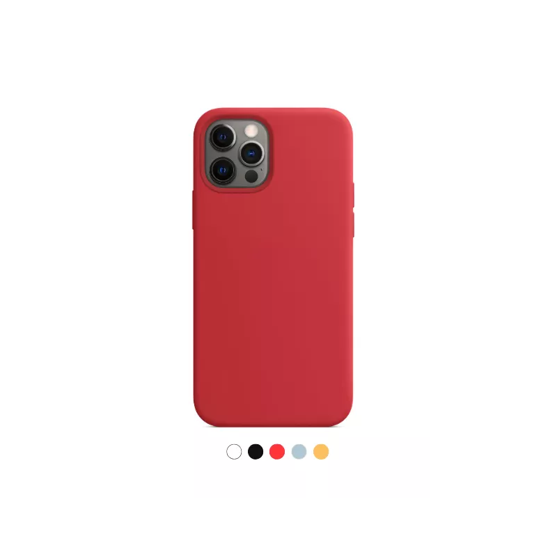 Housse-coque silicone rigide iPhone 15 Pro Max (Boite/blister) rouge